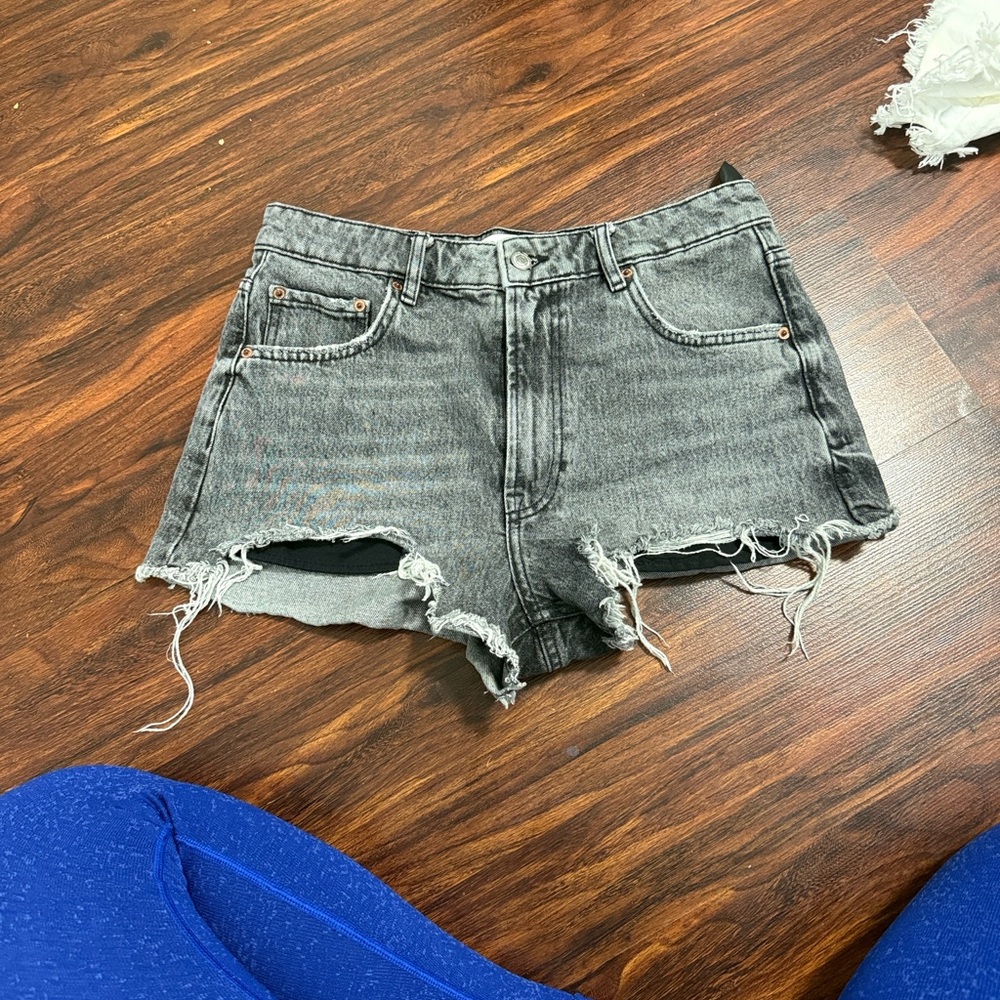 Zara Charcoal Jean Shorts